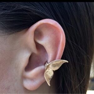 Gold Whale Tail Ear Cuff